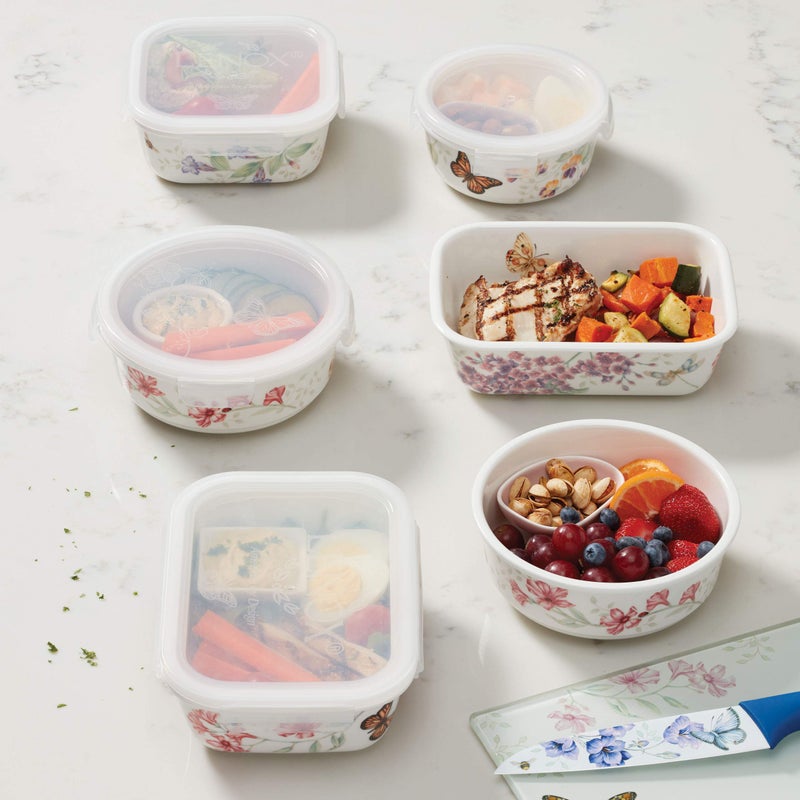 Lenox Butterfly Meadow, Square Serve and Store, White - Image 2